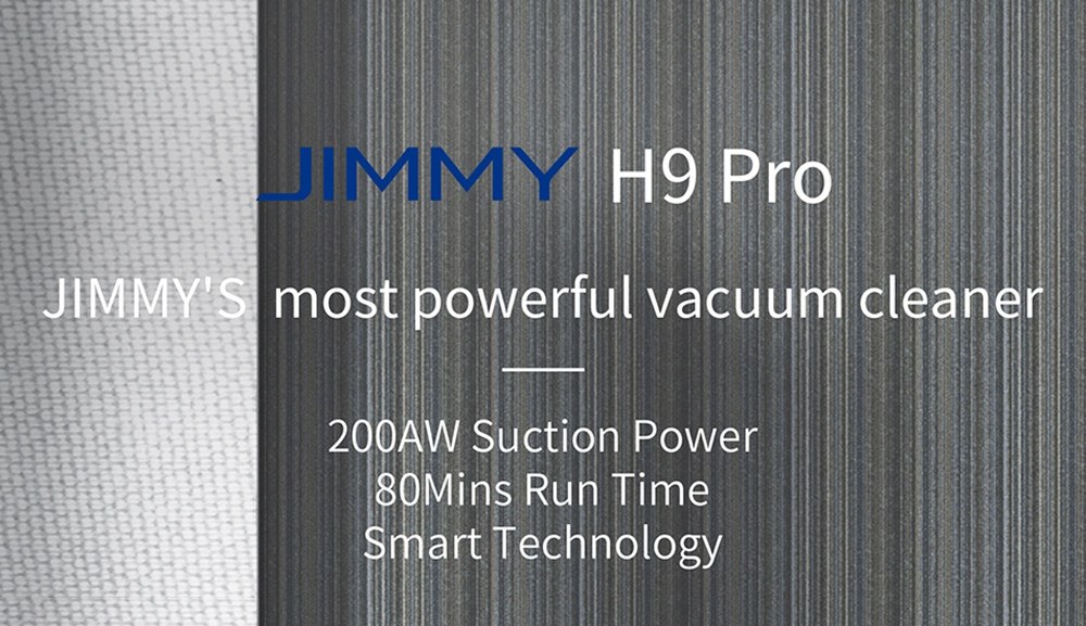 Bezprzewodowy, elastyczny odkurzacz ręczny JIMMY H9 Pro z mocnym ssaniem 200AW, silnikiem 600W, czasem pracy 80 minut, wyjątkowo niskim poziomem hałasu do czyszczenia podłóg, mebli Xiaomi - złoty